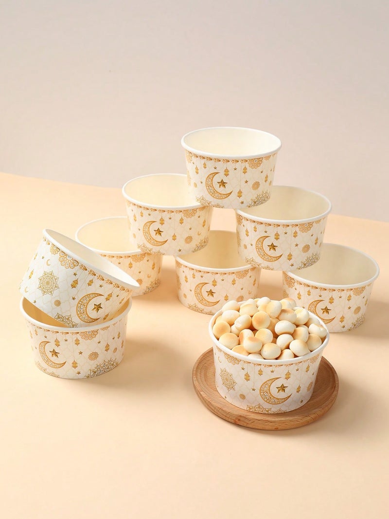 Ramadan Disposable Small Paper Plates – 10 PCS Snack & Dessert Plates for Ramadan - Image 5